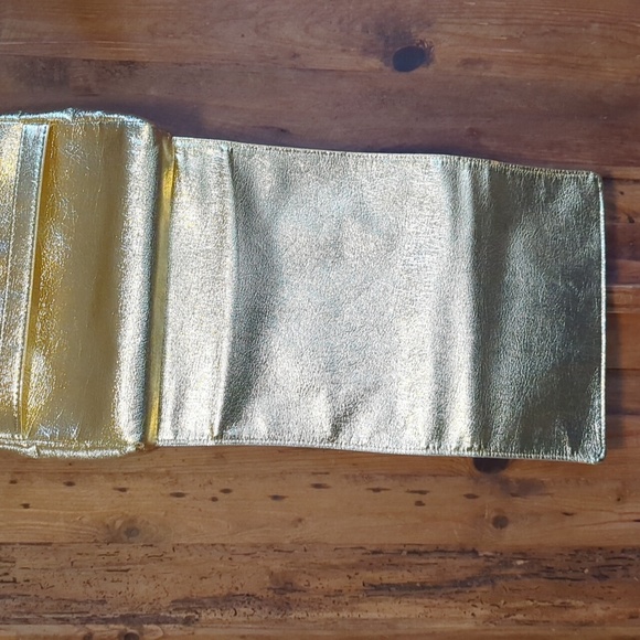 1960s Vintage Retro Gold/Silver Foil Convertible Vinyl Handbag Adjustable Strap - Picture 15 of 15
